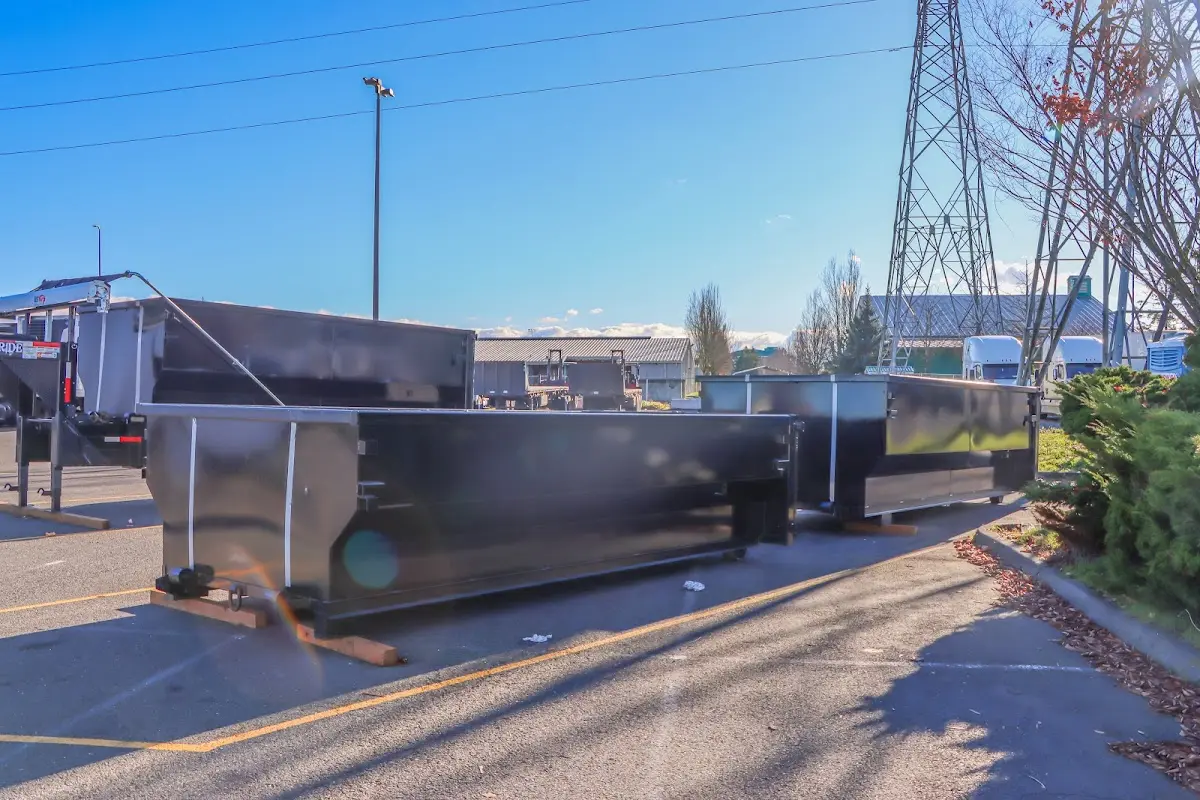 Roll-off dumpster ready for waste disposal at job site for Demolition Dumpster Rental in Du Quoin